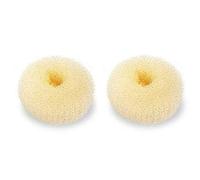 Hair Donut Bun Maker Blonde, Ring Style Bun, 2PCS Chignon Hair Large Doughnut Shaper for Thick and Long Hair (Large, 3.5 Inch/Beige)