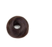 Hair Donut Bun Maker for Ponytail 7cm Synthetic Hair Extension Ring Volumizer for Low High Bun Double Braids Easy Use (8 Colors)(Dark Brown)