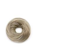 Hair Donut Bun Maker for Ponytail 7cm Synthetic Hair Extension Ring Volumizer for Low High Bun Double Braids Easy Use (8 Colors)(Light Gold Mixed)