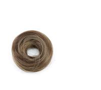 Hair Donut Bun Maker for Ponytail 7cm Synthetic Hair Extension Ring Volumizer for Low High Bun Double Braids Easy Use (8 Colors)(Light Brown Mixed)