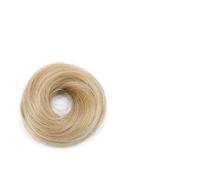 Hair Donut Bun Maker for Ponytail 7cm Synthetic Hair Extension Ring Volumizer for Low High Bun Double Braids Easy Use (8 Colors)(Light Gold)