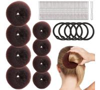 Hair Donut Bun Maker Set | 53X Donut Hair Bun Styling Tools Kit - Simple Fast Hair Bun Ring Making Tool for Dancer Ballet Women, Girls