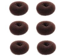 Hair Donut, Extra Small Hair Bun Maker for Kids, 6 PCS Donut Sock Bun Form for Girls, Mini Doughnut Shaper for Short and Thin (Small Size 2.4 Inch, Dark Brown), Makers
