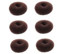 Hair Donuts for Buns, Extra Small Hair Bun Maker for Kids, 6 PCS Donut Sock Bun Form, Mini Doughnut Shaper for Short and Thin (Small Size 2.4 Inch, Dark Brown)