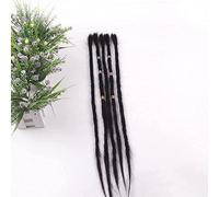 Hair Dreadlock Extensions,Hair Extensions,100% Human Hair Dreadlock Extensions 20 Inch 5 Strands/Pack Handmade Crochet Dreadlocks Extension For Women/Men Dreadlocks Hair(Black,5PCS)