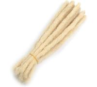 Hair Dreadlock Extensions,Hair Extensions,100% Human Hair Dreadlocks Extensions 10 Strands, 12 Inch Handmade Dread Loc Crochet Braids Hair Extensions(#613,8 Inch)