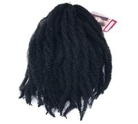 Hair Dreadlock Extensions,Hair Extensions,6packs Malrey Braids Hair Extensions 18 inch Afro Kinky Curly Hair Crochet Braids Synthetic Brown Marley Hair Crochet Twist Braids Fluffy Braiding Hair(#1B,5