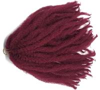 Hair Dreadlock Extensions,Hair Extensions,6packs Malrey Braids Hair Extensions 18 inch Afro Kinky Curly Hair Crochet Braids Synthetic Brown Marley Hair Crochet Twist Braids Fluffy Braiding Hair(#Burg,