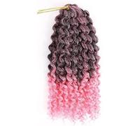 Hair Dreadlock Extensions,Hair Extensions,8 Inches Ombre Hair Extensions Synthetic Curl Jamaican Bounce Afro Kinky Curly Crochet Braids(PINK8INCHES,6Pcs/Lot)