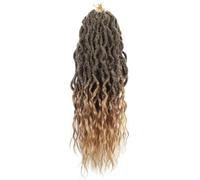 Hair Dreadlock Extensions,Hair Extensions,Faux With Curly Ends Wavy Queen Pre-Looped Synthetic Ombre Braids Hair Extensions Afro Dreadlocks(T1B27,24inches#3Pcs/Lot)