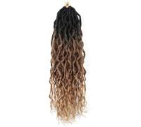 Hair Dreadlock Extensions,Hair Extensions,Faux With Curly Ends Wavy Queen Pre-Looped Synthetic Ombre Braids Hair Extensions Afro Dreadlocks(OT3027,16inches#9Pcs/Lot)