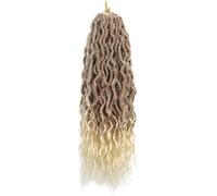 Hair Dreadlock Extensions,Hair Extensions,Faux With Curly Ends Wavy Queen Pre-Looped Synthetic Ombre Braids Hair Extensions Afro Dreadlocks(27613,16inches#1Pcs/Lot)