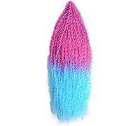 Hair Dreadlock Extensions,Hair Extensions,Hair Synthetic For African Braids Afro Curls Curly Brazilian Braiding Hair Extensions(PEACH BLUE28INCHES 120G,3Pcs)