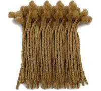 Hair Dreadlock Extensions,Hair Extensions,Locs Human Hair Extensions-0.4cm Width, Human Hair Dreadlocks Extensions,Can Be Dyed 80locs Per Bundles Jet Black #1 36 Inch(#27 Honey Blonde,8 Inch)