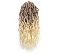 Hair Dreadlock Extensions,Hair Extensions,With Curly End Synthetic Braids Pre-Looped Wavy Faux Crochet Locs Long Dreadlocks(27613,24inches#3Pcs/Lot)