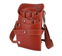 Hair Dressing Scissor Holster Waist, Portable Hairdresser Scissors Bag with Detachable Strap, Hairdressing Tool Pouch Bag for Accommodate Scissors, Combs, Hair Clipper (Brown)