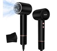 Hair Dryer, 1600W Fast-Drying Blow Dryer, 200 Million Negative Ionic Blow Dryer, 110000 RPM High Speed Brushless Motor, Low Noise Thermo-Control Hairdryer with Nozzle, Suitable for Women and Men