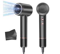 Hair Dryer,1600W Fast-Drying Blow Dryer 200 Million Negative Ionic Hairdryer 110, 000 RPM High Speed Brushless Motor Blow Dryer with Nozzle,Low Noise Thermo-Control Travel Hairdryers for Women and Men