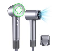 Hair Dryer 1600W High Speed Ionic Hair Dryer 110,000RPM Fast Dry Low Noise 59dB Lightweight 0.97lbs with 3 Heat Settings & Cool Shot LED Indicator Nozzle for Home Travel Salon Use