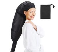 Hair Dryer Bonnet - Upgraded Hooded Hair Dryer with Adjustable Extra Large Bonnet More Easy to Enjoy Styling, Curling and Hair Deep Conditioning, with Free Carrying Case Portable Hair Drye Cap(Black)