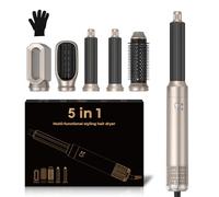 Hair Dryer Brush,5 in 1 Auto Air Curling Iron Set 3 Temperature 1000W Powerful Negative Ionic Hair Styler, 60000RPM Air Styler, Left&Right Magic Hair Curler, Multi-Hair Styling Brush