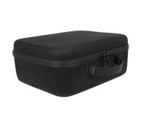 Hair Dryer Carrier Case Travel Bag EVA Hard Shell | Double Compartment, Large Opening and Built in Handle, Black Zipper Pouch for Business Trips and Bathroom Storage
