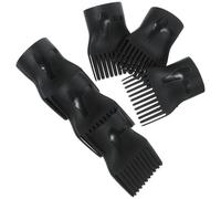 Hair Dryer Comb Attachment Set Black Plastic 10 Pcs