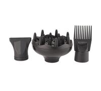 Hair Dryer Diffuser Nozzle Set, Universal Hair Diffuser Adapter, 3Pcs/Set Blow Dryer Diffuser Plastic Hair Dryer Attachment Dryer Nozzle Comb