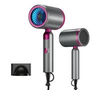 Hair Dryer for Women & Men, 1800W Foldable Ionic Hairdryer, Compact & Lightweight Blow Dryer with Even Heat, Ceramic Tec, No Heat Damage, Fast Drying, Anti Frizz, Foldable Hair Dryers