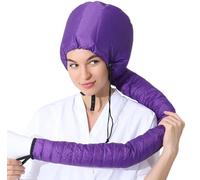 Hair Dryer Hair Cap Attachment Universal Hair Diffuser Hair Dryer Hooded Diffuser Cap for All Hair Types (Purple)