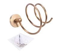 Hair Dryer Holder Wall Mount Solid Brass, Antique Bathroom Organizer Storage Rack Shelf Stand for Blow Dryer Washroom Barbershop
