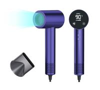 Hair Dryer Ionic Hairdryer,1500W Professional Hair Dryer with 3 Speed 4 Heat Setting,300 Million Ionic with Concentrator for Women Men Salon Home Travel (Blue)