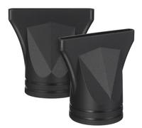 Hair Dryer Nozzle Attachment 2 Pack 4.6cm Black Plastic | Nylon Replacement Accessory, Matte Finish, for Brush Styling, Home Use and Precise Airflow Control