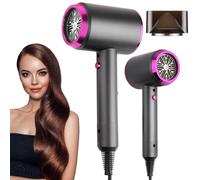 Hair Dryer Professional lonic Hairdryer with 3 Speed 3 HeatSetting, Cool Shot Button, 1 Concentrator for Women Man Quickly Dry Hair Gray