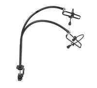 Hair Dryer Stand, Dual Head Pet Grooming Table Hair Dryer Holder Hose Tube Holder Handsfree, 360 Degrees Rotatable Adjustable Third Arm with Clamp and Straps for Dog Cat Grooming