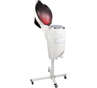 Hair Dryer Standing Salon Hair Salon Professional Infrared Hair Dryer Spa Color Processor Rolling Base Digital Accelerator 900W (White)
