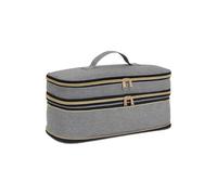 Hair Dryer Storage bag Hair Dryer Travel Carrying Case, Curling Iron Storage Bag, Slim Expandable Handheld Portable Dual Layer Travel Storage Bag(Light Grey)