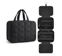Hair Dryer Storage Bag Multi-Functional Toiletry Bag Storage Bag, Hanging Toiletry Bag with Outdoor Camping Trip Essential(Black)