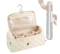 Hair Dryer Storage Bag - Polyester Cotton, 12.6 Inches, Hair Dryer Organizer, Makeup Brush Bag | Durable Portable Design, Multi-Compartment Travel Pouch for Bathroom, Vanity, and Home Use