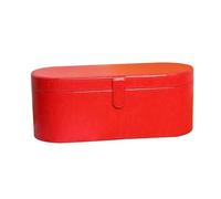 Hair Dryer Storage Bag Travel Case for Styling Tools Portable Holder Waterproof PU Leather Red for Men Home Barber Shop