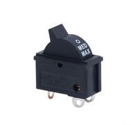 Hair Dryer Switch 3 Position Copper Terminal Silver Point Rocker for Appliance Fix 10A 250V 30x30mm(black)