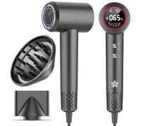 Hair Dryer with Diffuser, 400 Million Professional Plasma Hair Dryer, 110,000 RPM High Speed Brushless Motor Ionic Hairdryer, 2 minute quick dry,57dB Low Noise Blow Dryer for Women,Man,Travel and Home