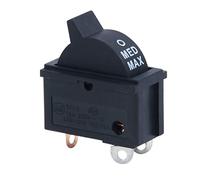 Hair Dryers Rocker Switch 3 Pin 3 Position Toggle Hull Shape Switches with Flame-retardant Shel Push Button Plate Black Fan