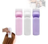 Hair Dye Applicator Bottle with Comb and Measurement Scale, 3 Colours, Professional Salon Tool,Multi-Purpose Design,beauty and hair product