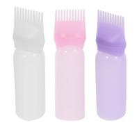 Hair Dye Bottle Applicator Comb Abs 3pcs 120ml for Salon Use