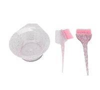 Hair Dye Brush and Bowl Set, 3PCS Hair Dye Tools Bowl Brushes Tool Tint Comb Tint Dying Coloring Applicator for Women Men Salon Use Home DIY Dyeing (Pink)