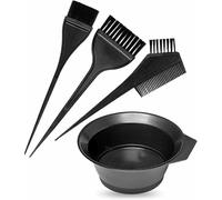 Hair Dye Brush Reusable Hairdresser Colouring Bowl Double Sided Brushes Salon Professional Highlighting Kit is Suitable for Men Women Girls Cream Mixing Bleaching DIY Tools Home Accessories (4pcs)