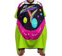 Hair Dye Cape Cute Mouth Lip with Alien UFO Art, Anti-static Hair Cape personalised Hairdressing Gown for Coloring Haircut 140X168cm
