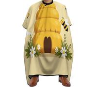Hair Dye Cape Honey Bee Hive Yellow, Professional Salon Cape Adjustable Hairdressers Gown for Men Women 140X168cm