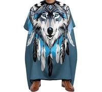 Hair Dye Cape Native Wolf Dream Catcher, Professional Barber Cape Waterproof Barber Hairdresser Capes for Women Coloring 140X168cm